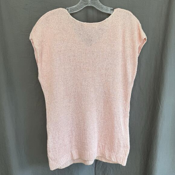 Vintage Messages Sweater Short Sleeve 80s 90s Silk Coquette Size‎ S/M/L READ - Picture 7 of 13